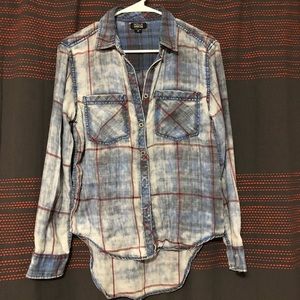 Acid washed flannel